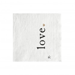 Ubrousky LOVE, bílá, 20ks