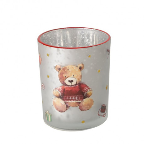 Svícen Bailey, sklo, 7x8 cm