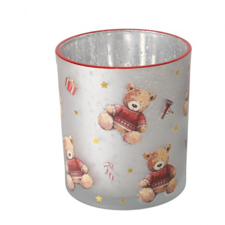 Svícen Bailey, sklo, 7x8 cm