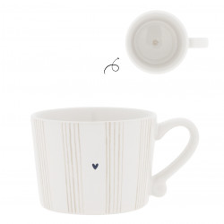 Hrnek Small Stripes Natural, béžová, 200 ml