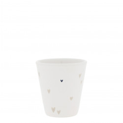 Hrnek Hearts Natural, béžová, 80 ml