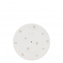 Podšálek Hearts Natural, béžová, 15 cm
