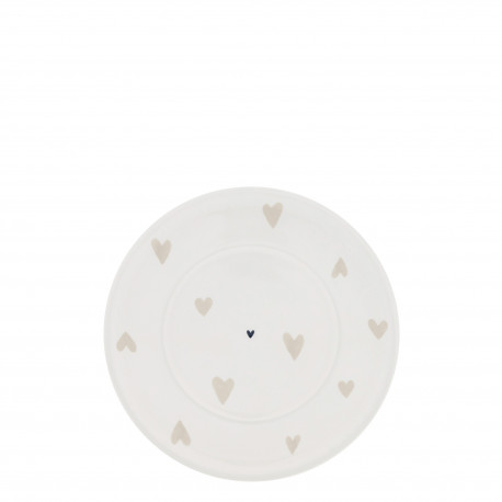 Podšálek Hearts Natural, béžová, 15 cm