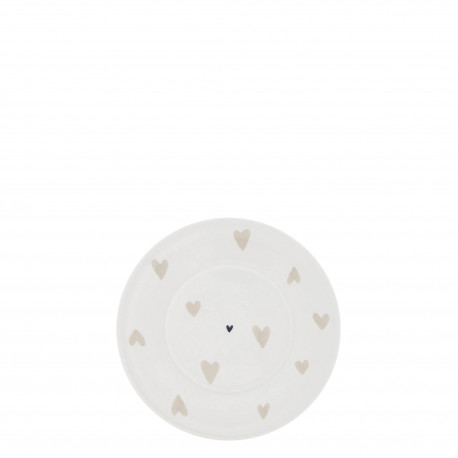 Podšálek Hearts Natural, béžová, 13 cm