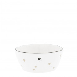 Miska Natural print heart, hnědá, 140 ml