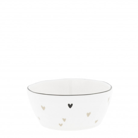 Miska Natural print heart, hnědá, 140 ml