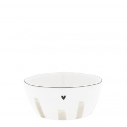 Miska Natural print stripes, hnědá, 140 ml