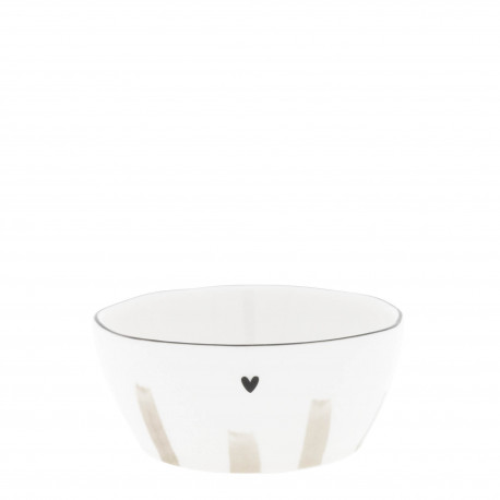 Miska Natural print stripes, hnědá, 140 ml