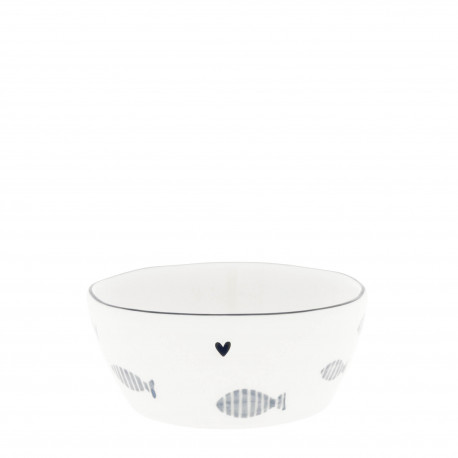 Miska Blue print fish, modrá, 140 ml