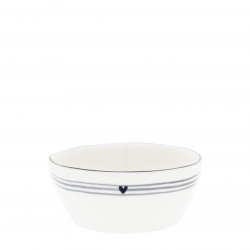 Miska Blue print stripes, modrá, 140 ml