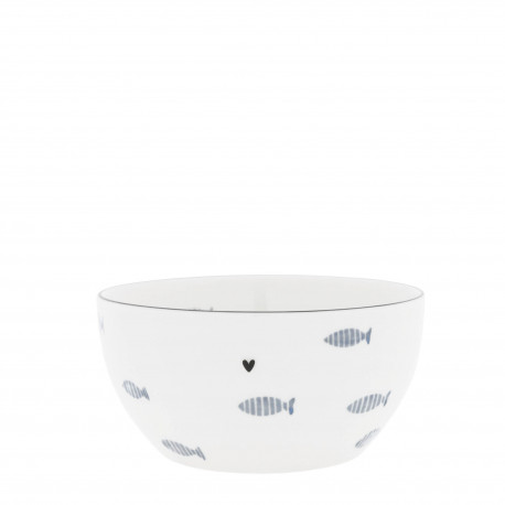 Miska Blue Fish, bílá, 600 ml