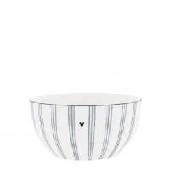 Miska Blue Stripes, bílá, 600 ml