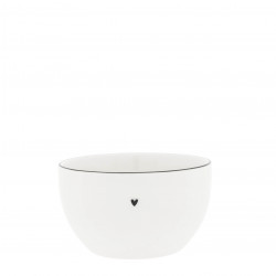 Miska Black edge, bílá, 12 cm