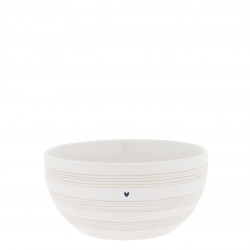 Miska Small Natural Stripes, bílá, 600 ml