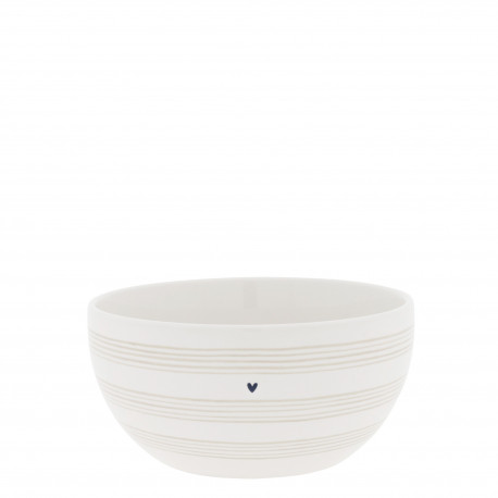 Miska Small Natural Stripes, bílá, 600 ml