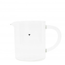 Džbánek Black heart, sklo, 14 cm