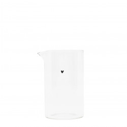 Džbánek Black heart, sklo, 10 cm