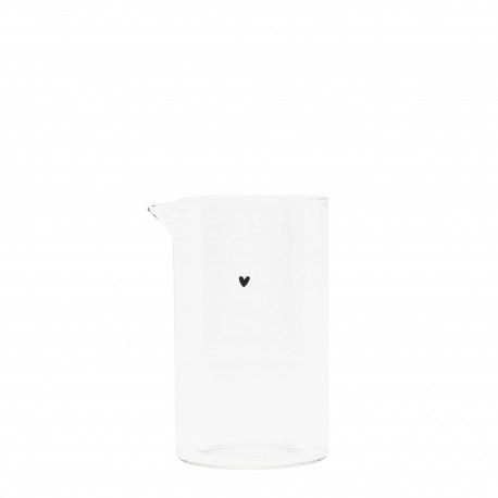 Džbánek Black heart, sklo, 10 cm