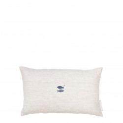 Polštář Fish in blue, modrá, 50x30 cm